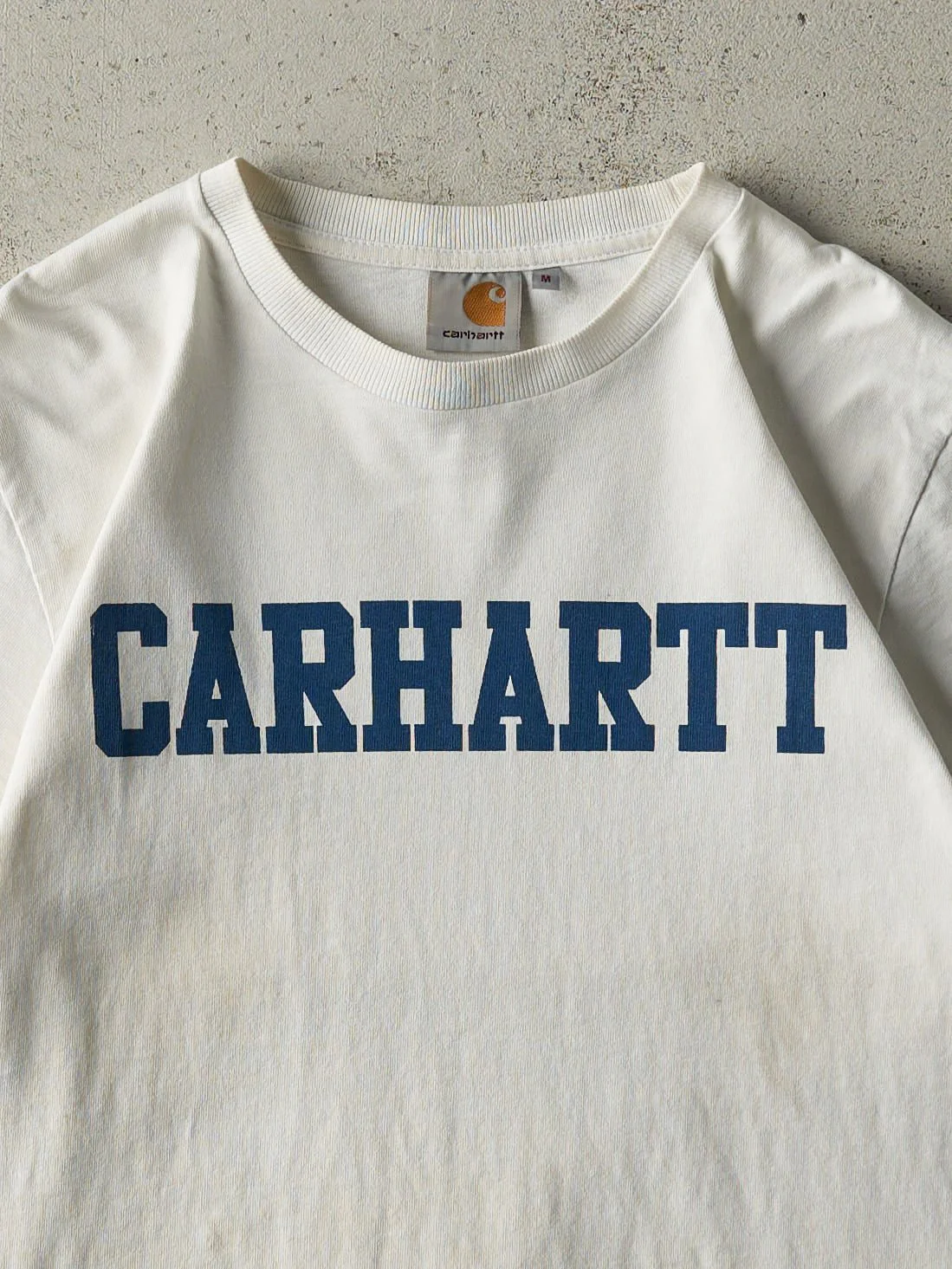 Vintage Y2K White Carhartt Tee (S) - Image 2
