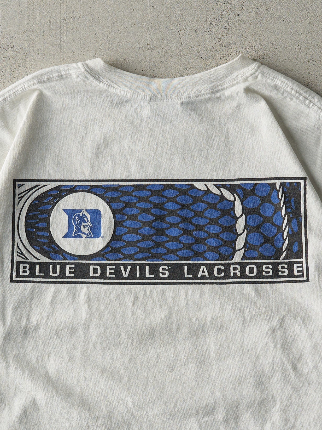 Vintage Y2K White Duke University Blue Devils Tee (M/L) - Image 5
