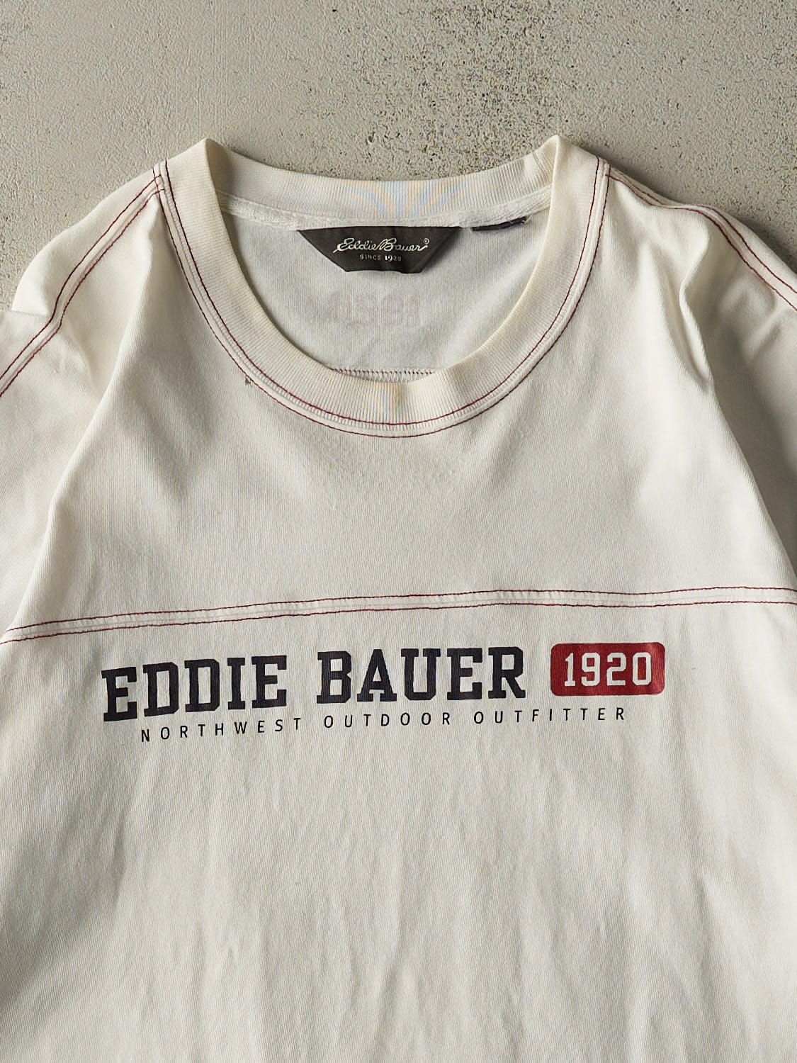 Vintage Y2K White Eddie Bauer Tee (XL/XXL) - Image 2