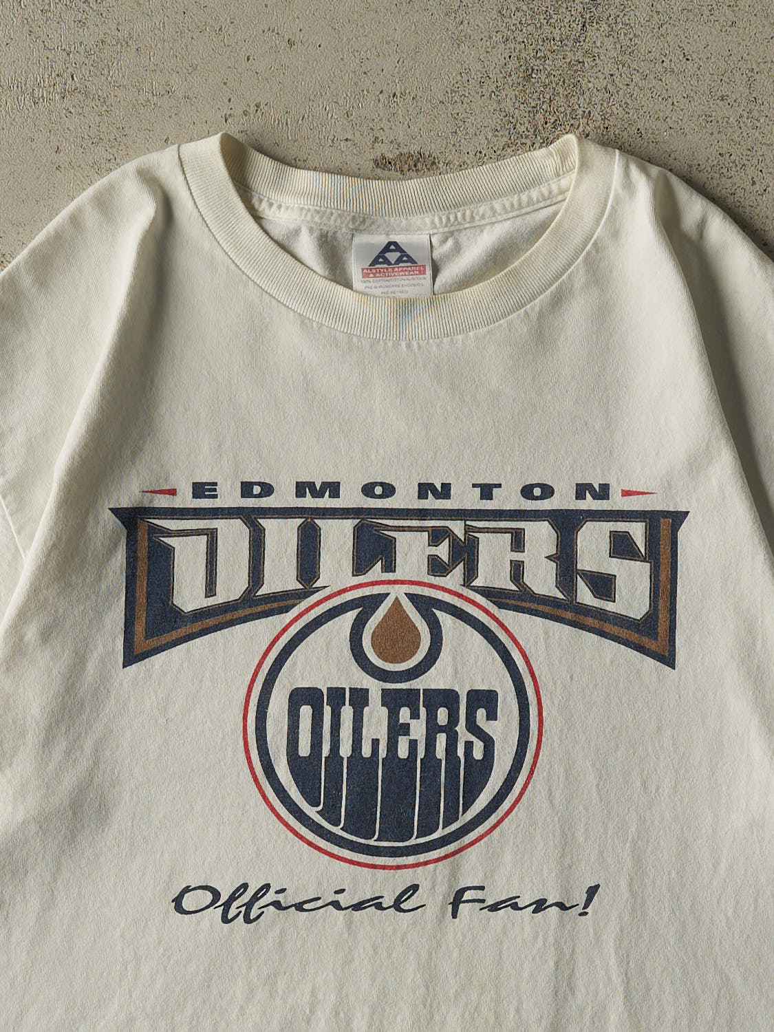 Vintage Y2K White Edmonton Oilers Tee (M/L) - Image 2