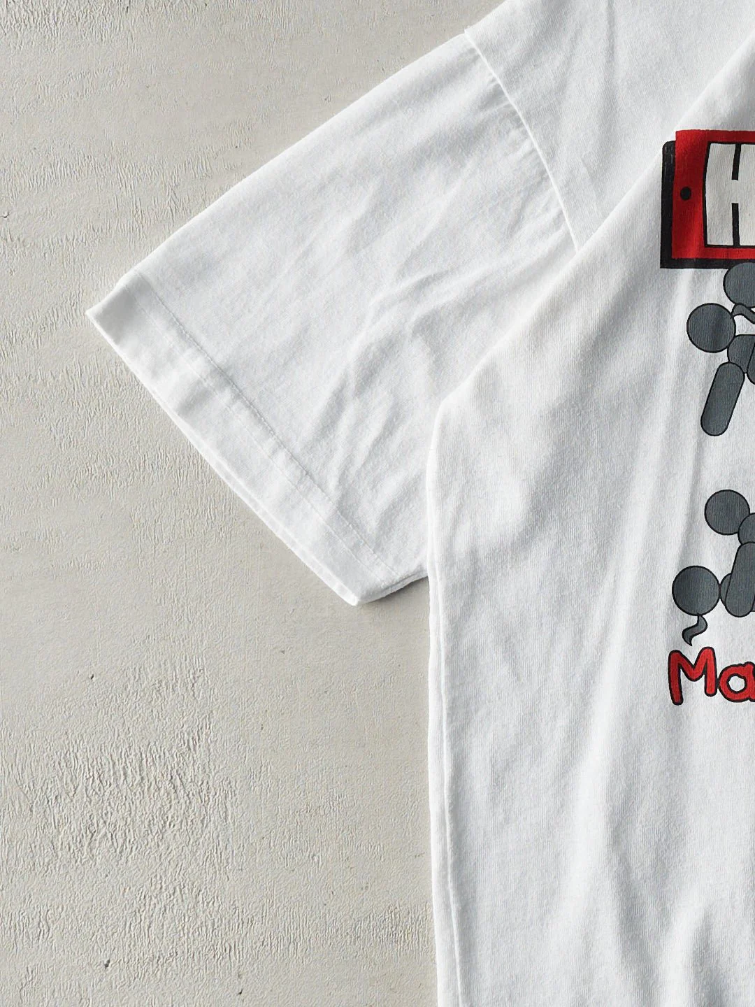 Vintage Y2K White "Help Wanted" Tee (M) - Image 3