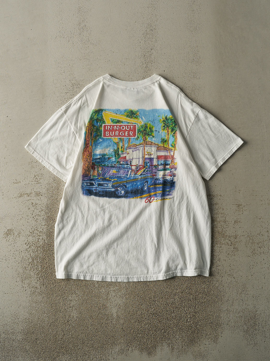 Vintage Y2K White In-N-Out Burger Tee (XL)