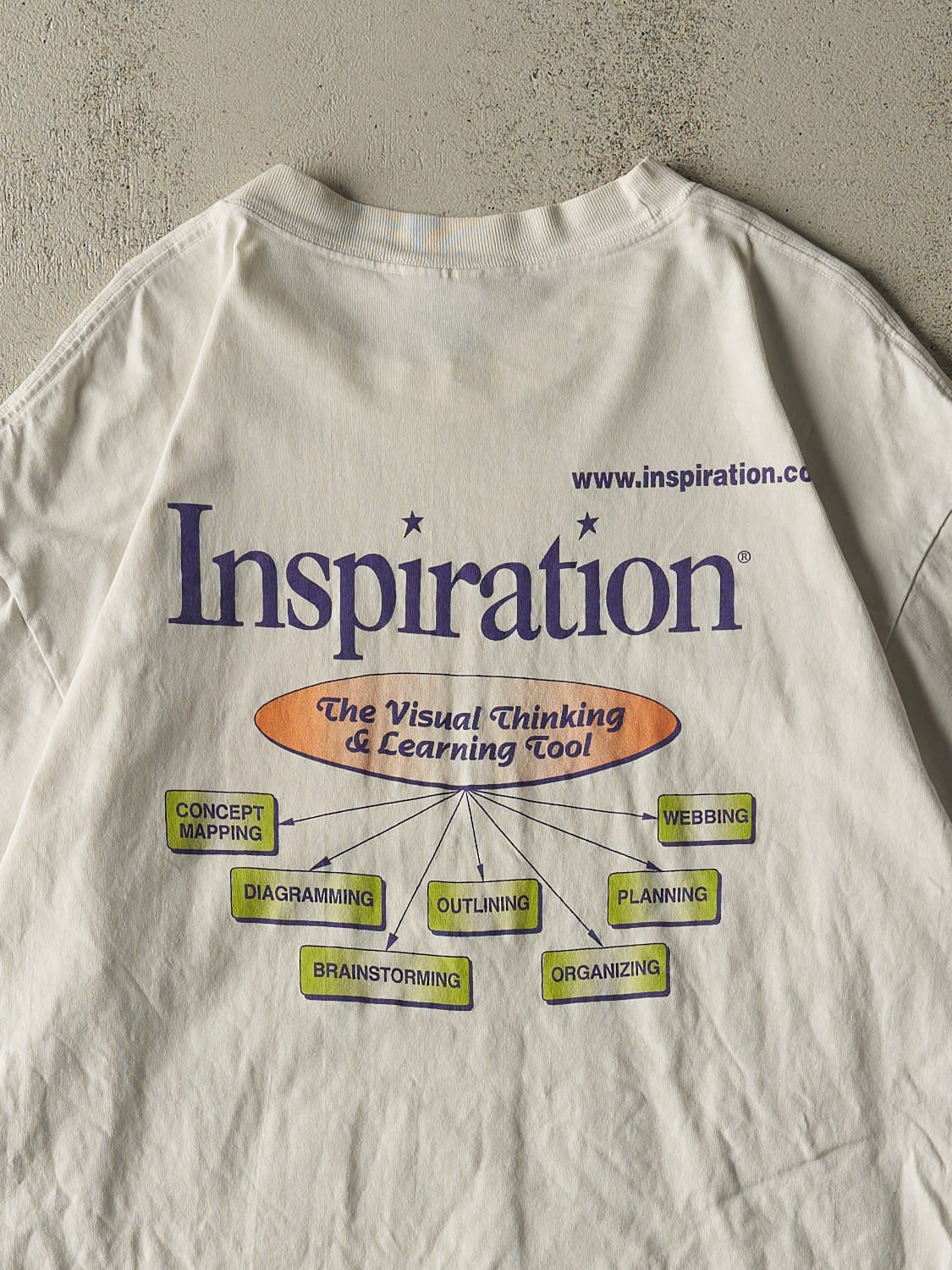Vintage Y2K White Inspiration Software Tee (XL) - Image 4