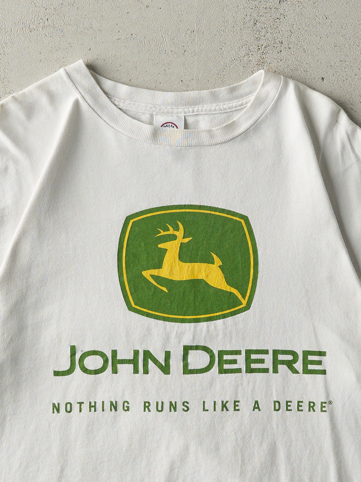 Vintage Y2K White John Deere Tee (M) - Image 2