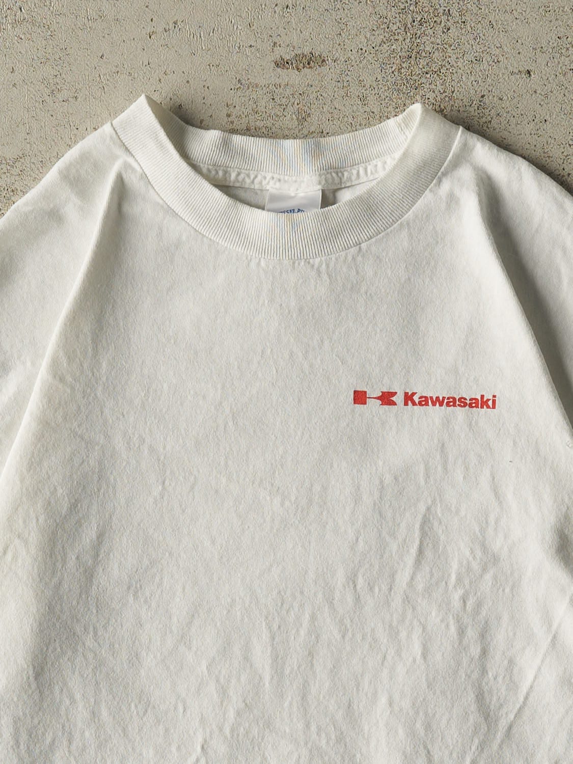 Vintage Y2K White Kawaski Tee (M/L) - Image 2