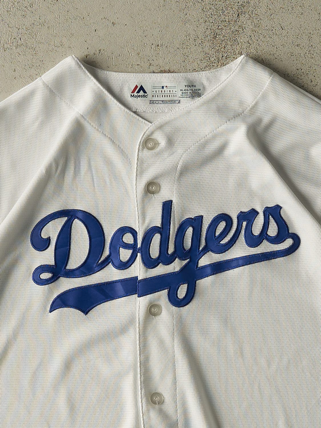 Vintage Y2K White LA Dodgers #66 Yasiel Puig Jersey (S/M) - Image 3