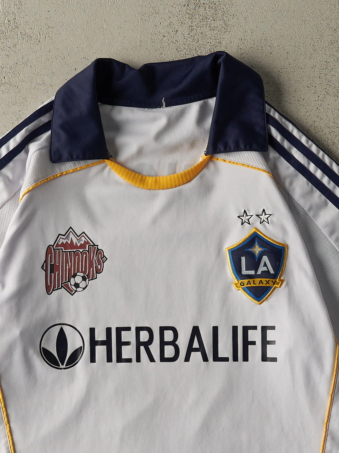 Vintage Y2K White LA Galaxy Soccer Jersey (L/XL) - Image 3