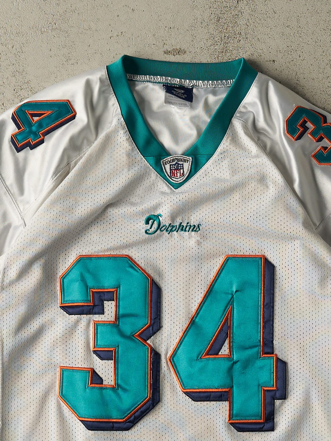 Vintage Y2K White Miami Dolphins #34 Ricky Williams Jersey (XL) - Image 3