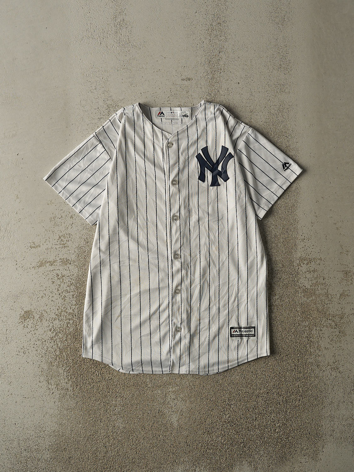 Vintage Y2K White New York Yankees #25 Gleyber Torres Pin Striped Jersey (S/M)