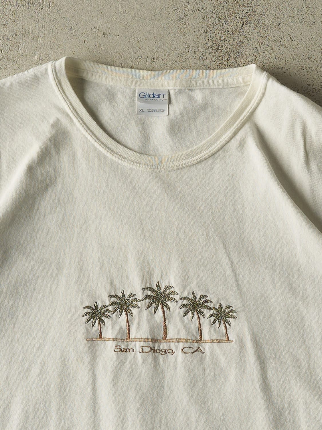 Vintage Y2K White San Diego Embroidered Tee (M/L) - Image 2