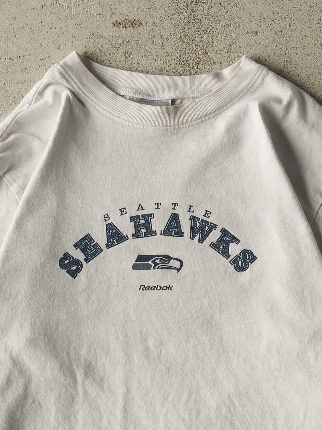 Vintage Y2K White Seattle Seahawks Long Sleeve (S/M) - Image 2