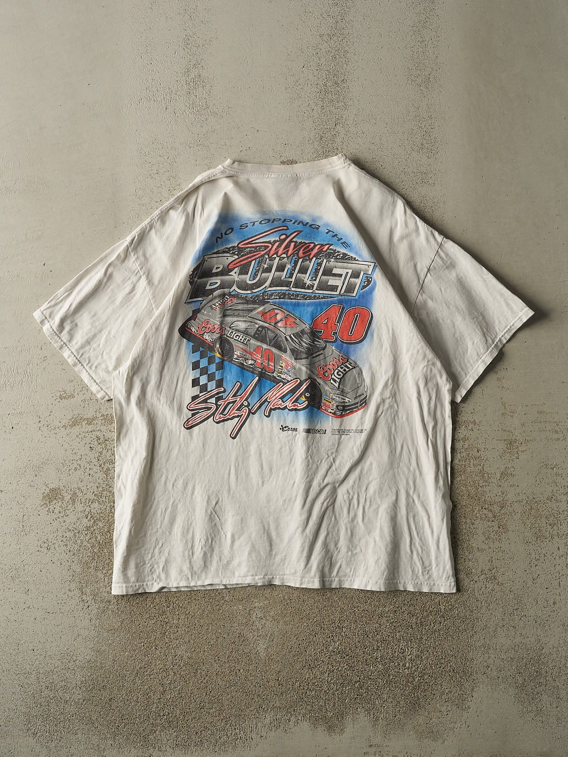 Vintage Y2K White Sterling Marlin Coors Light Racing Tee (XXL) - Image 2