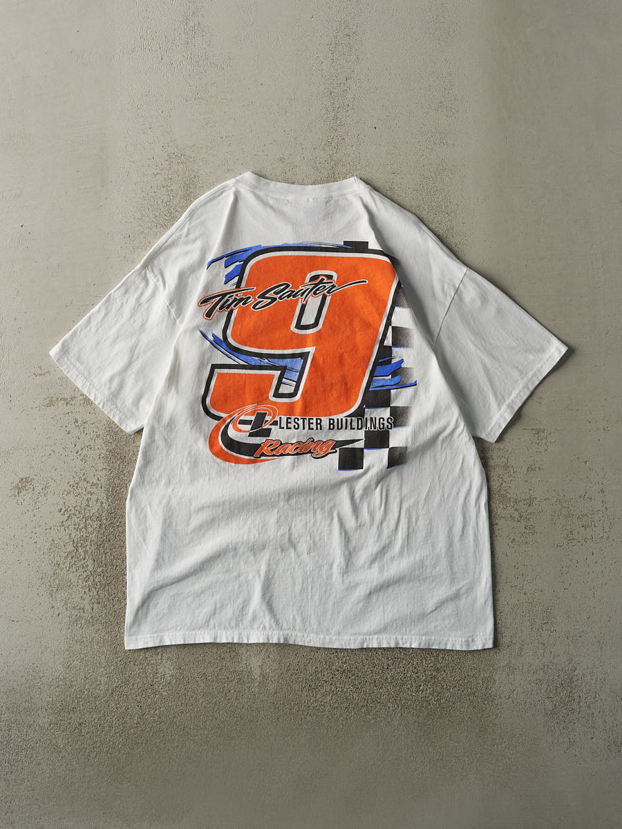 Vintage Y2K White Tim Sauter Racing Tee (L/XL) - Image 2