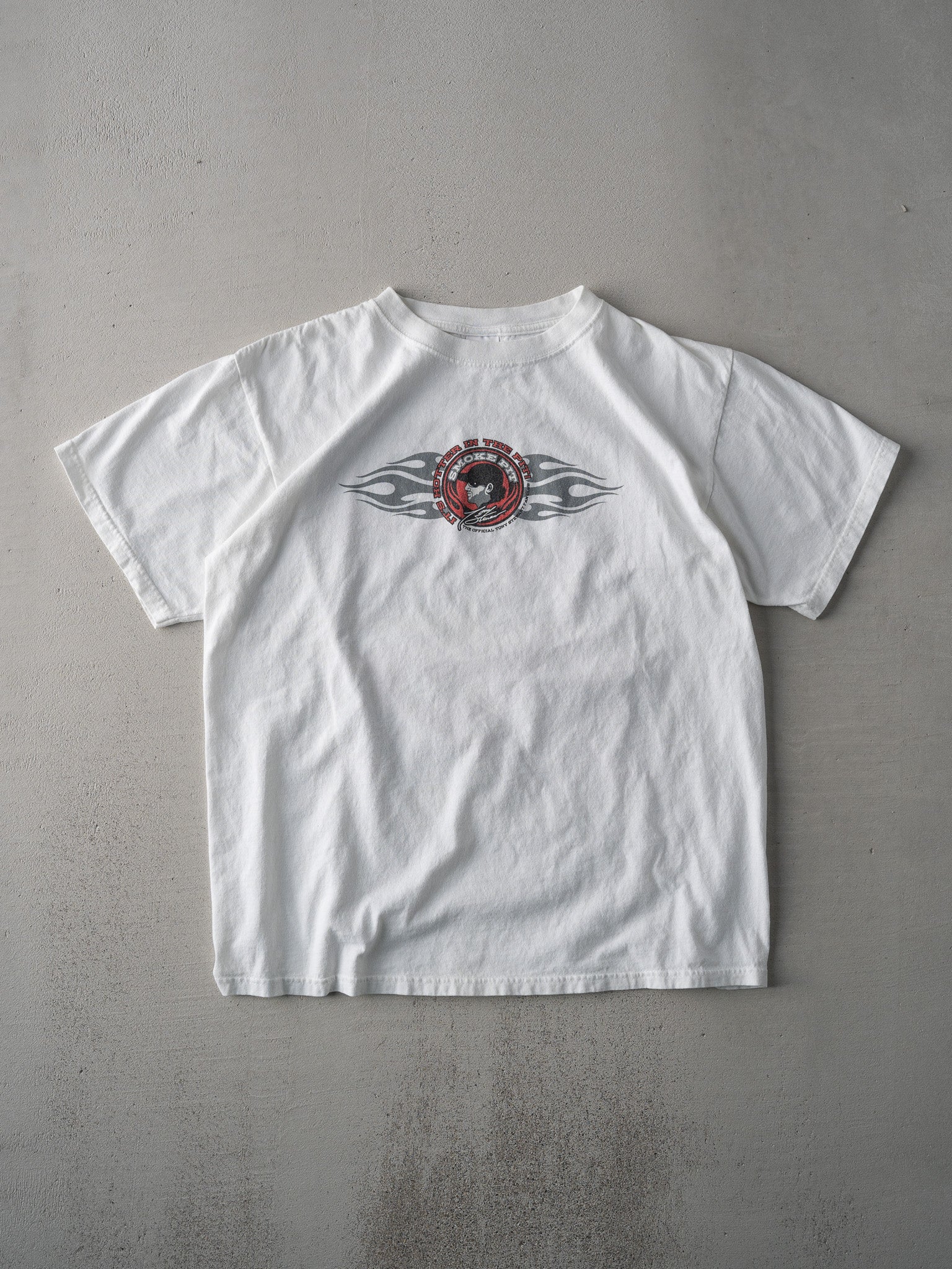 Vintage Y2K White Tony Stewart Fan Club Racing Tee (M) - Image 2