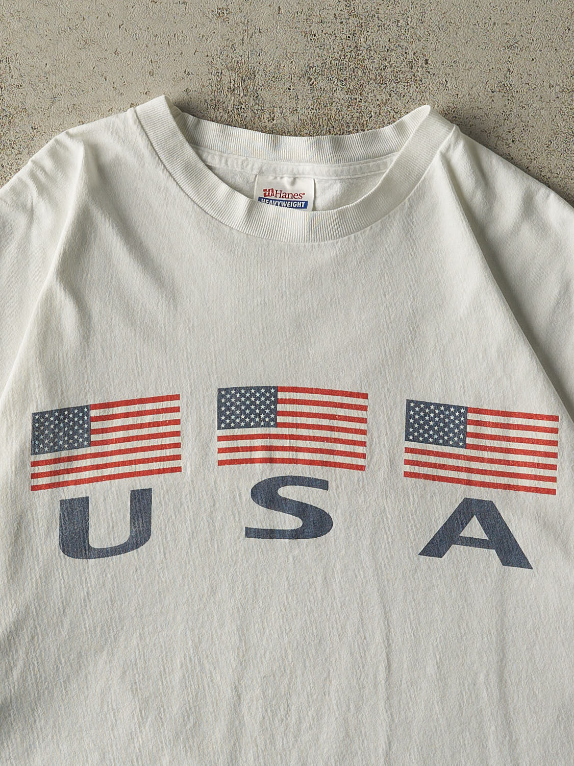 Vintage Y2K White USA Tee (XL) - Image 2