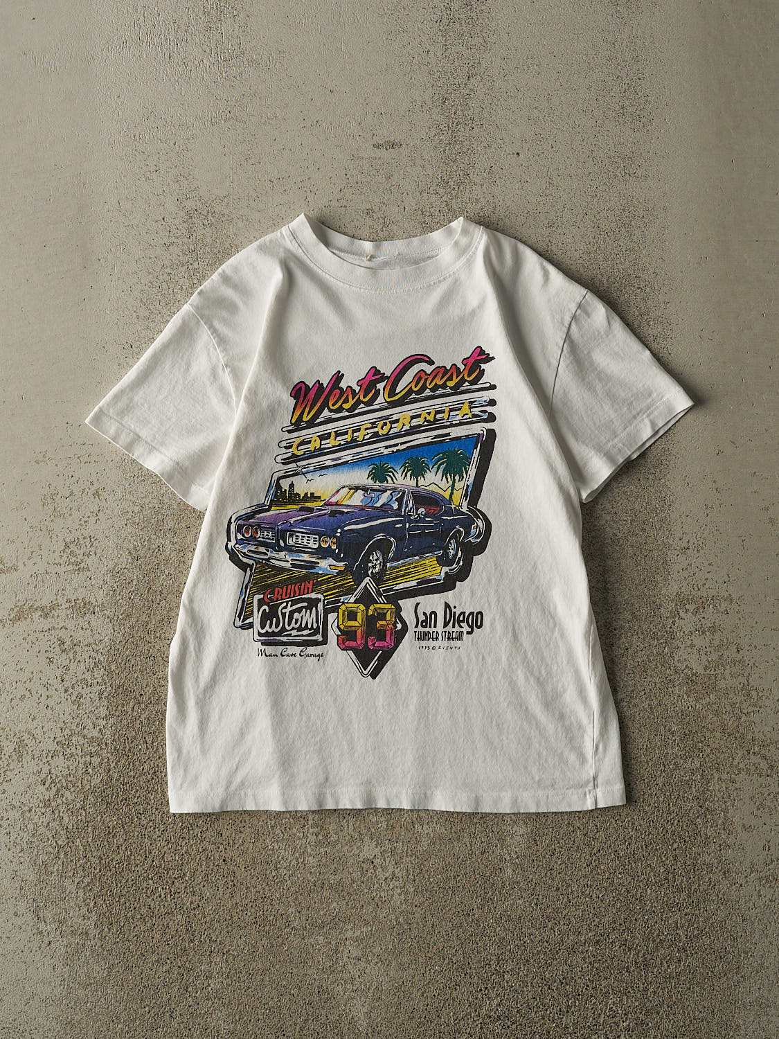 Vintage Y2K White West Coast California Tee (XS/S)