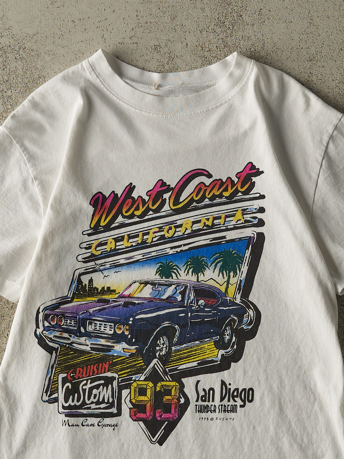 Vintage Y2K White West Coast California Tee (XS/S) - Image 2