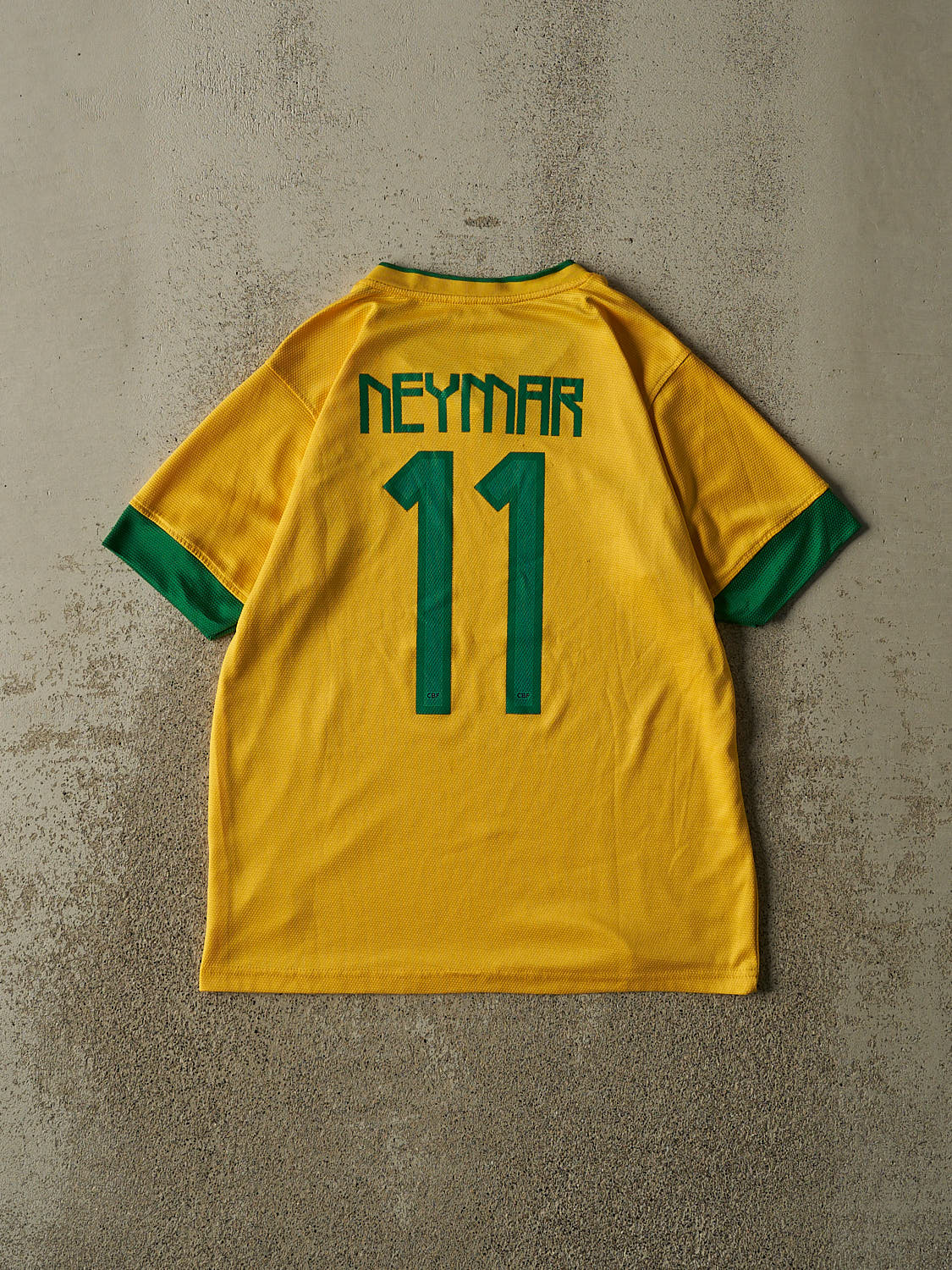 Vintage Y2K Yellow Brasil #11 Neymar Soccer Jersey (S/M) - Image 3