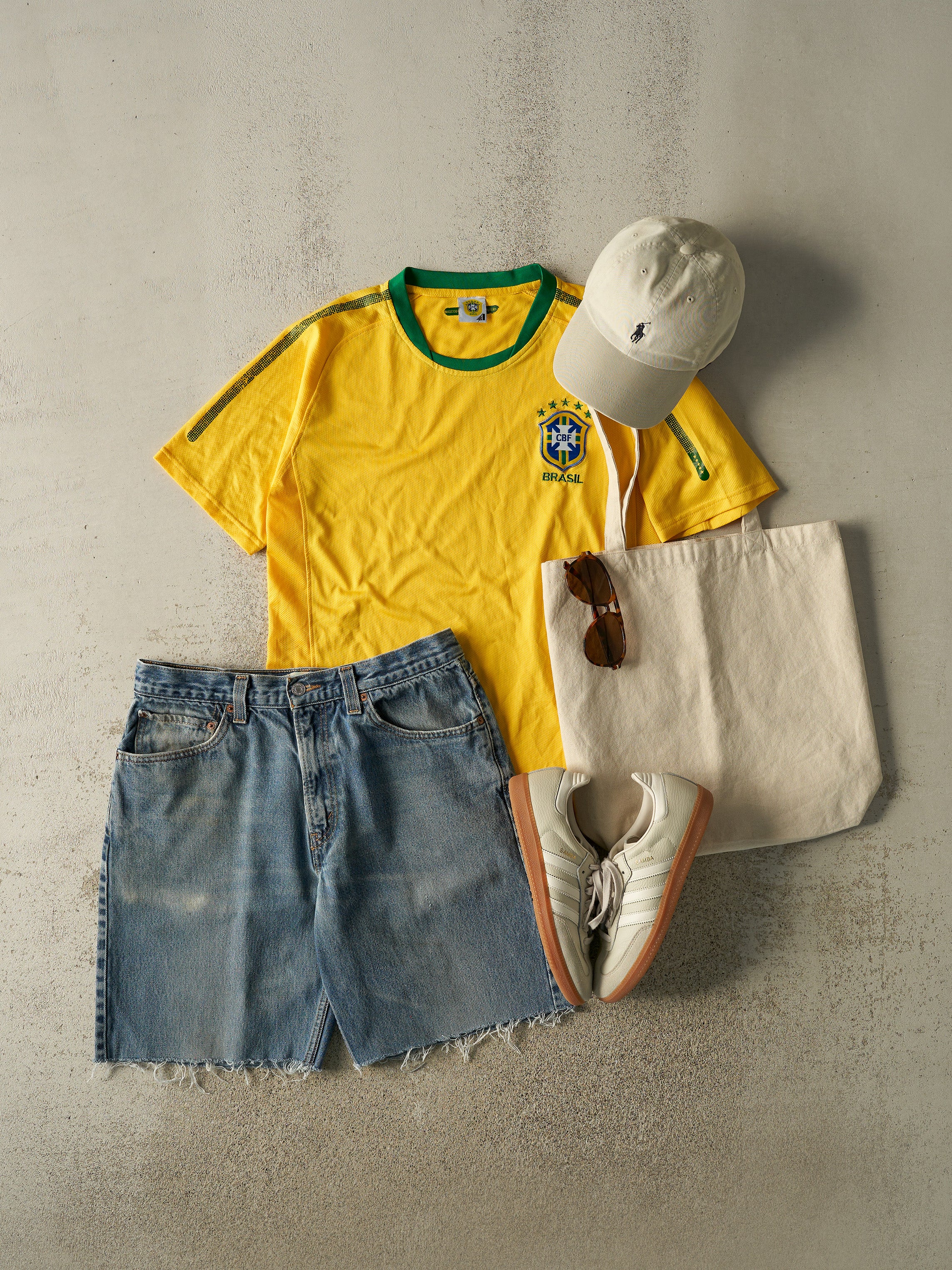 Vintage Y2K Yellow Brasil Soccer Jersey (M) - Image 2