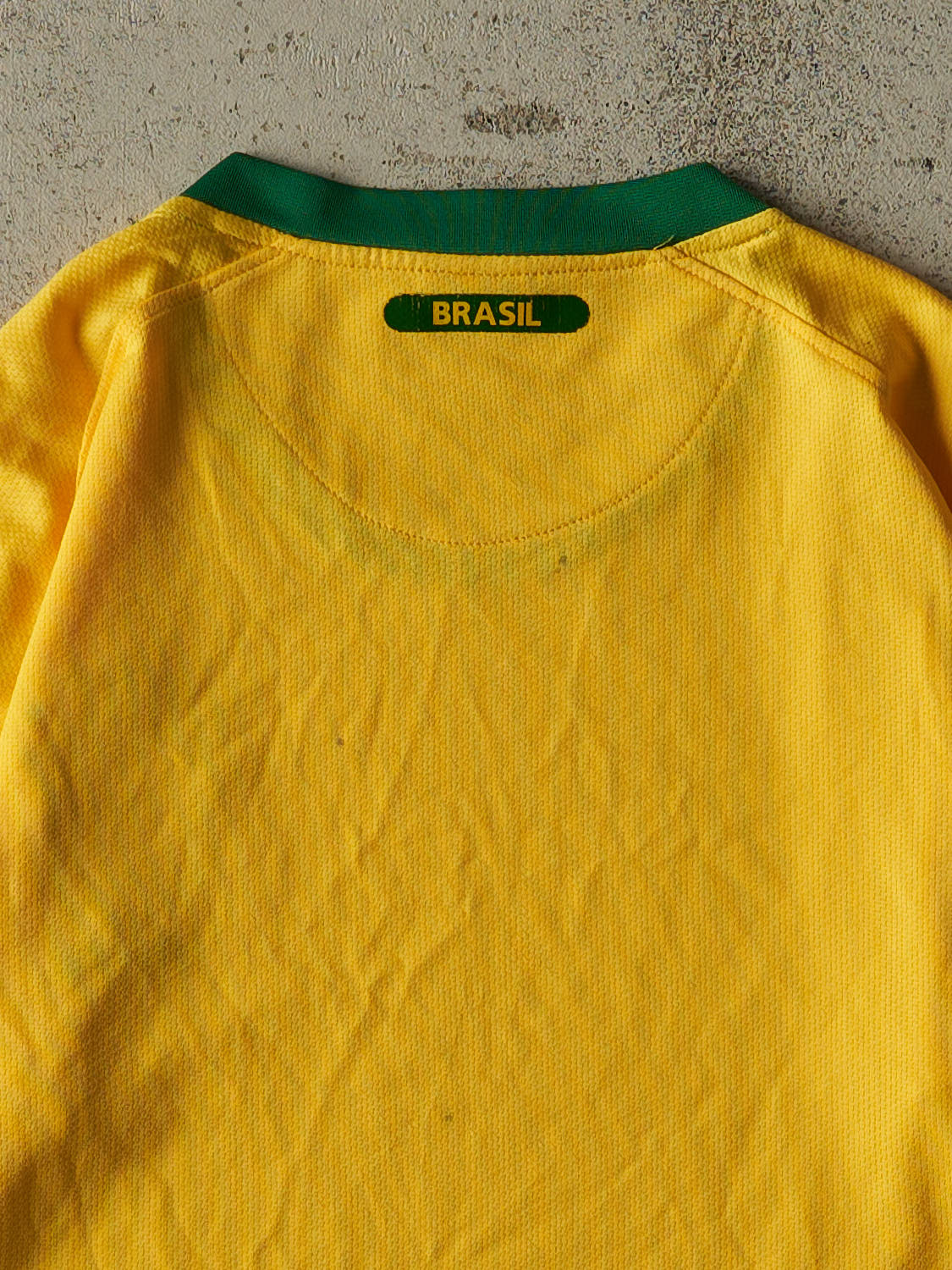 Vintage Y2K Yellow Brasil Soccer Jersey (M) - Image 5