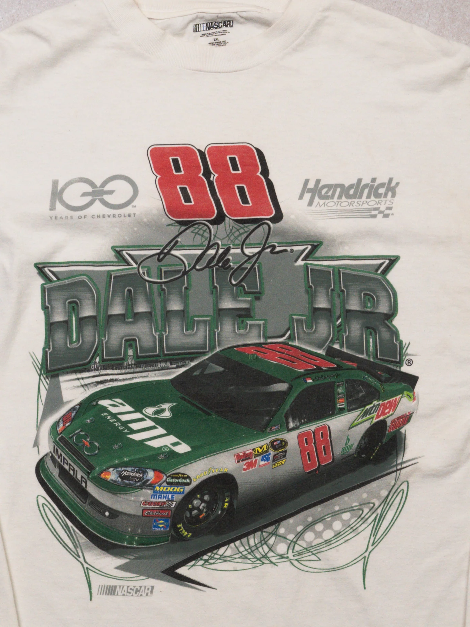 White 88 Henrdick NASCAR 100 Years Long Sleeve (XL) - Image 2